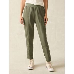 Faherty Arlie Pull On High Waisted Tapered Utility Pants Thyme Women's Size XL